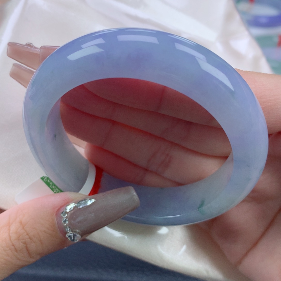 翡翠手镯未镶嵌53.7正圈