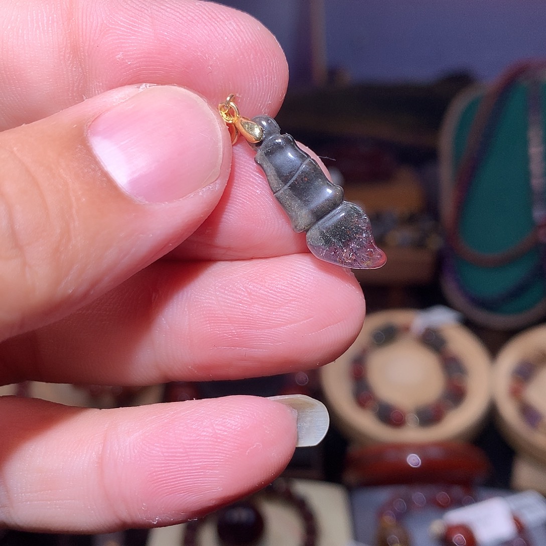 水晶珠宝半成品银S925镶嵌文昌笔提溜