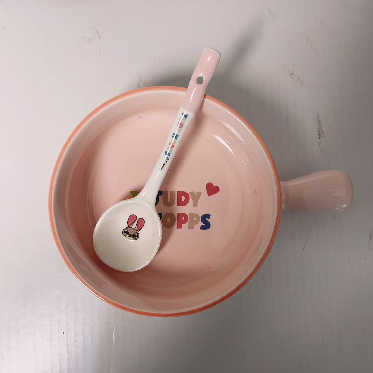 迪家  卡通把手款碗