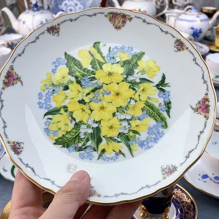 中古欧瓷咖啡杯小房子