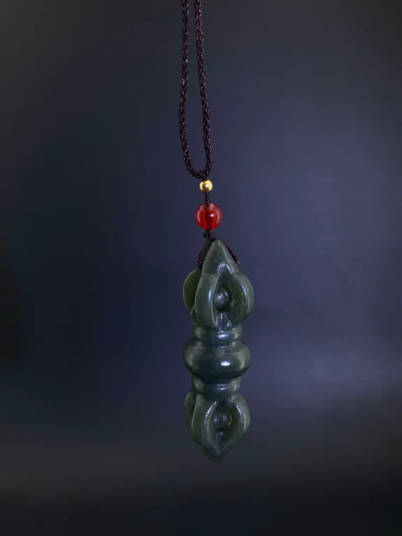 天然和田玉青玉降魔杵