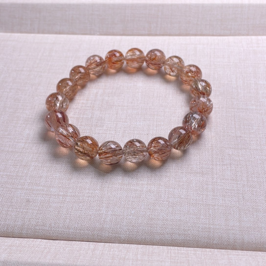 未镶嵌发晶手链黑金超七手串卡10mm