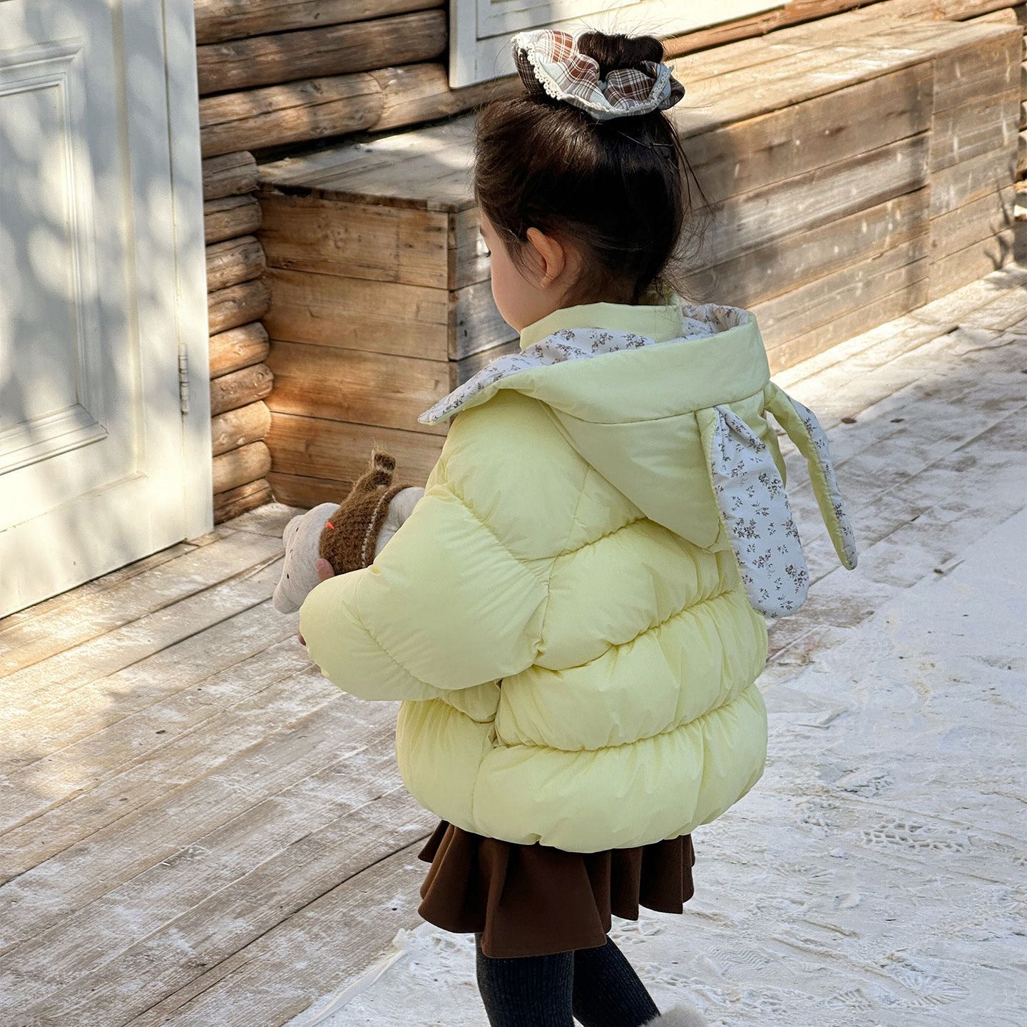 【现货当天发】兔兔系列！韩系女童棉服加绒加厚保暖冬装外套