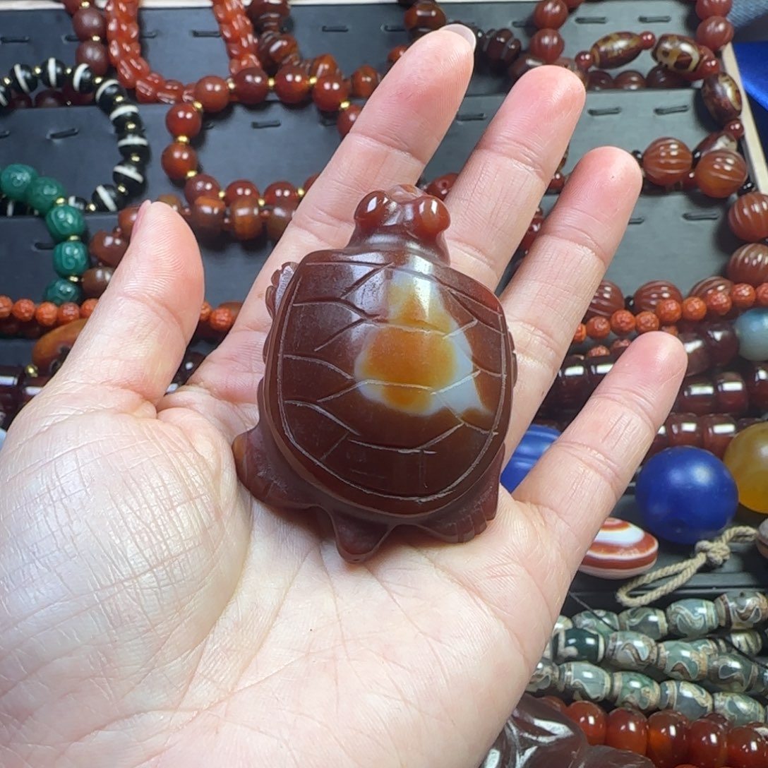 未镶嵌手把玛瑙/玉髓喜**多