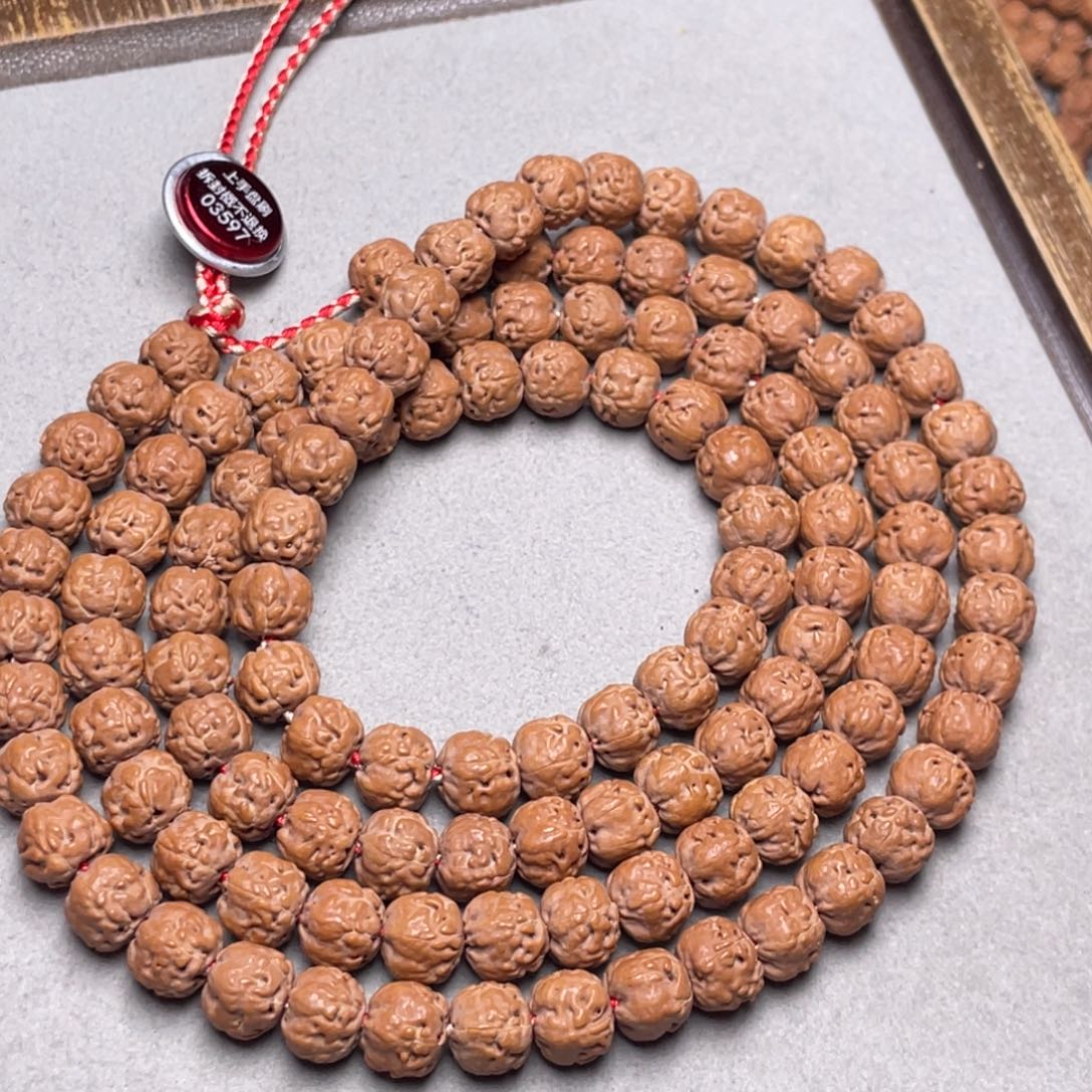 丰***材手串金刚菩提超头私人定制款满S佛手尺寸7.5