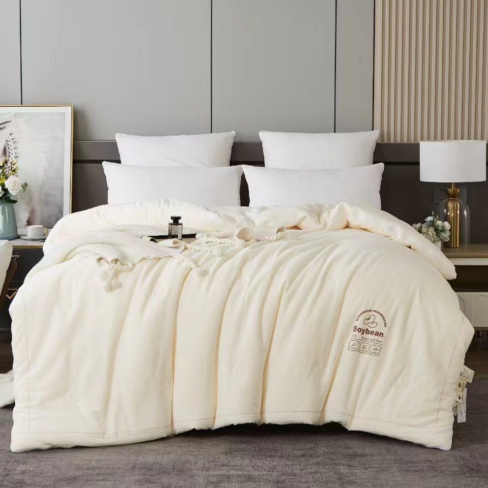 李官奇A类母婴级高端抗菌55%大豆纤维被子芯四季通用加厚柔软亲肤