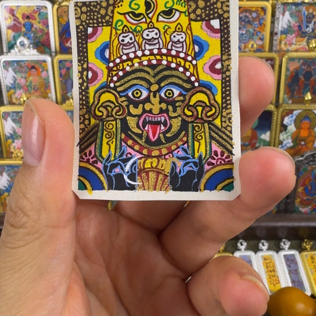 吊坠纯手绘扎基拉姆唐卡