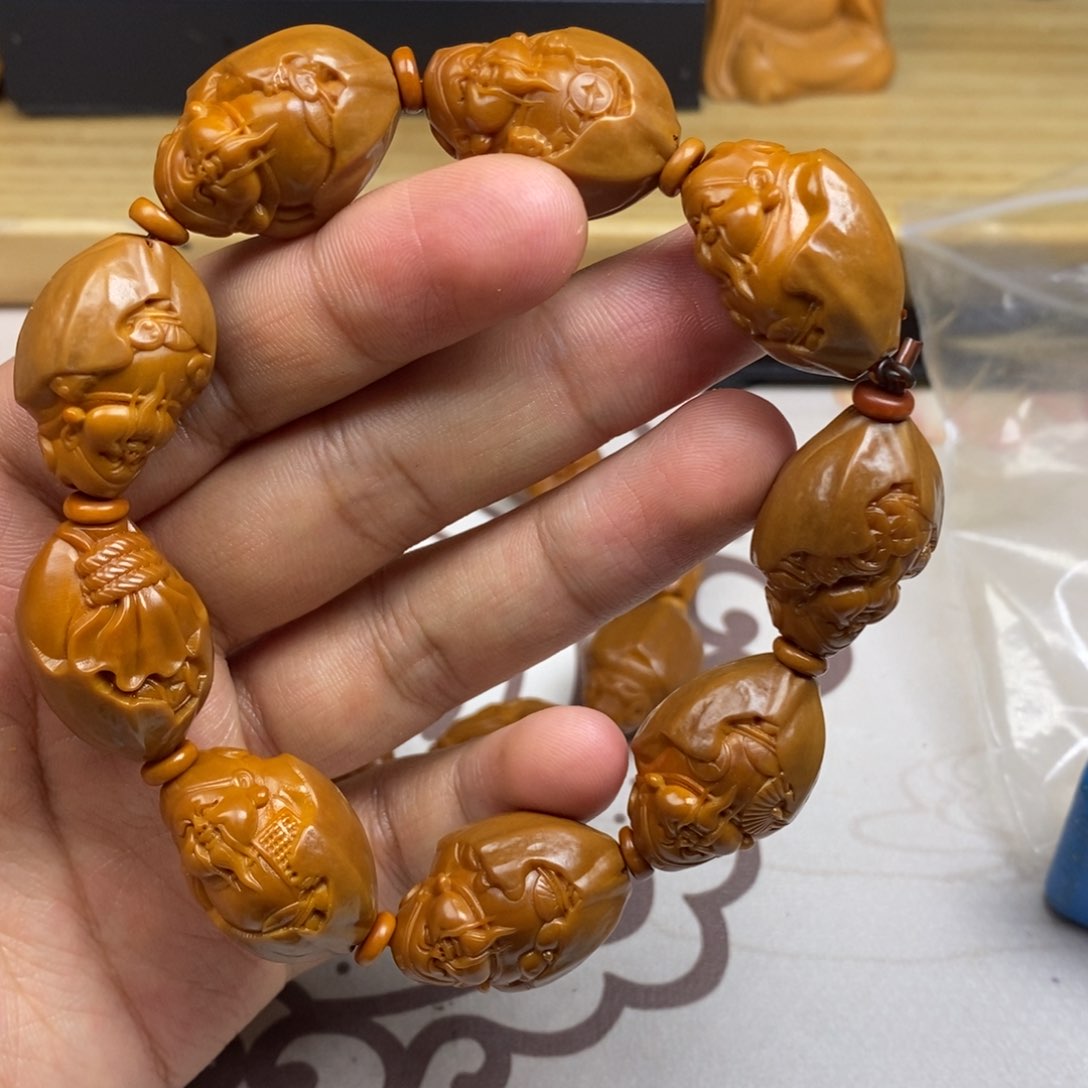 橄榄核手串/手链橄榄核雕刻工艺宇