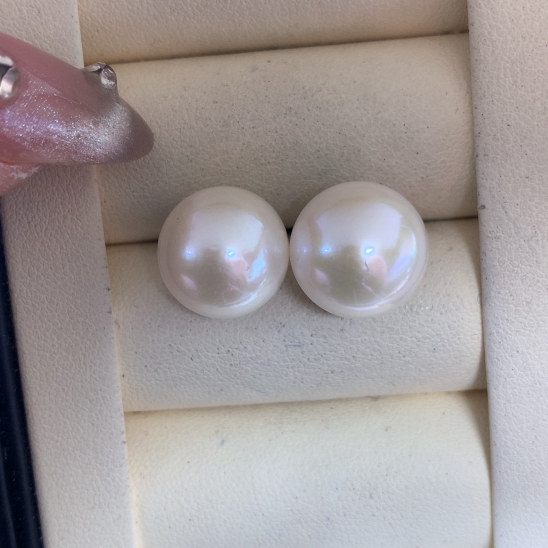 淡水珍珠耳饰银S925镶嵌