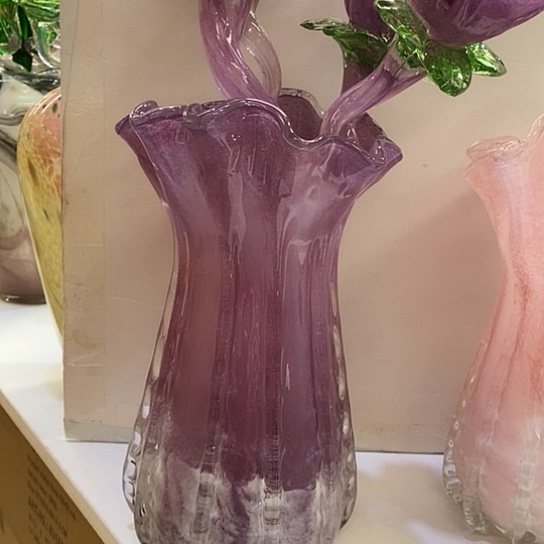 琉璃花瓶高31厘米口径15厘米