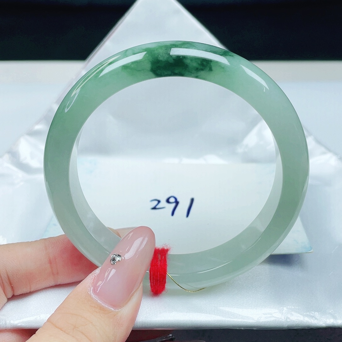 翡翠未镶嵌手镯 正圈57+