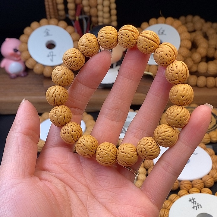 桃核手串浅*荔枝14.5  （尺寸误差0.5之间）