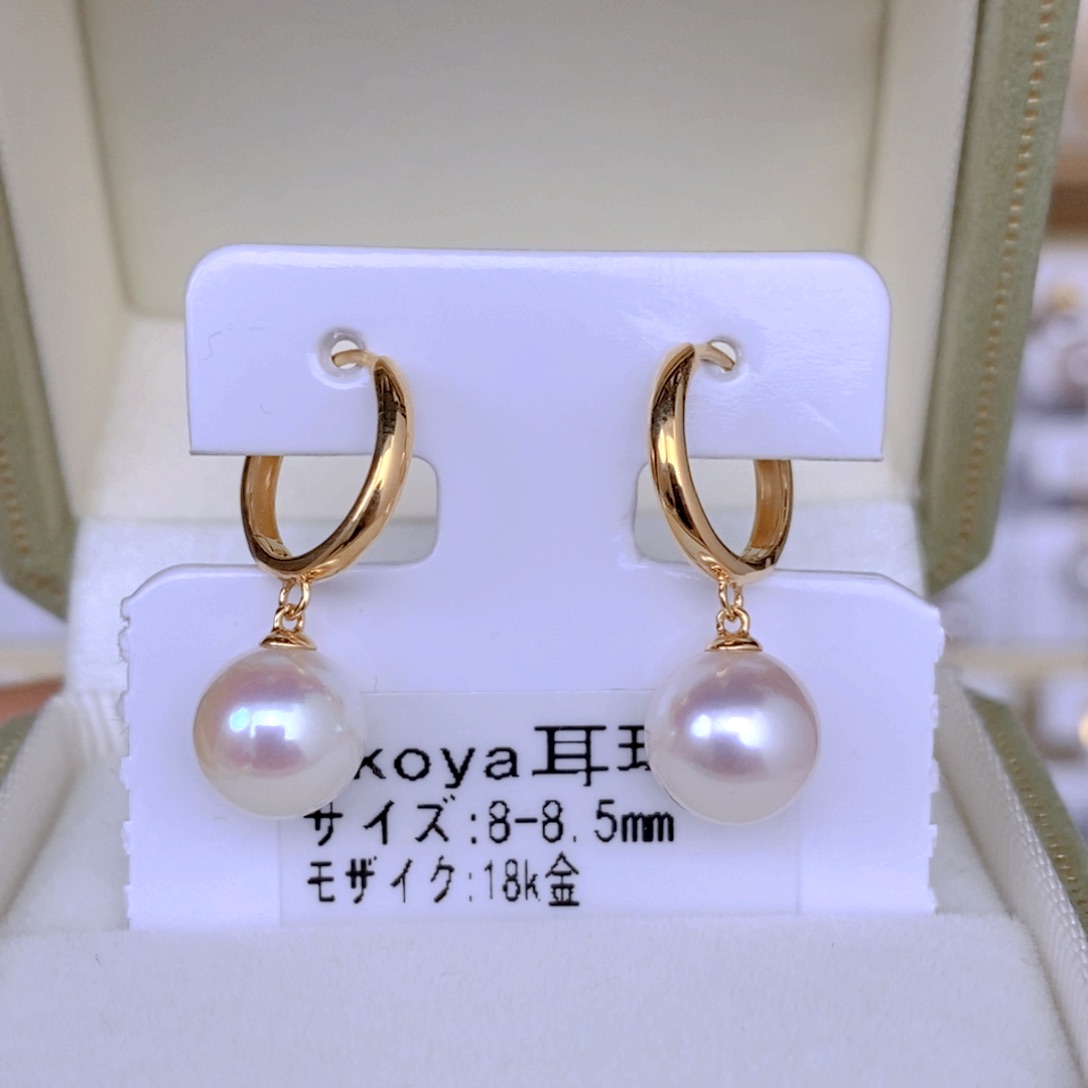 海水珍珠耳饰18K金镶嵌