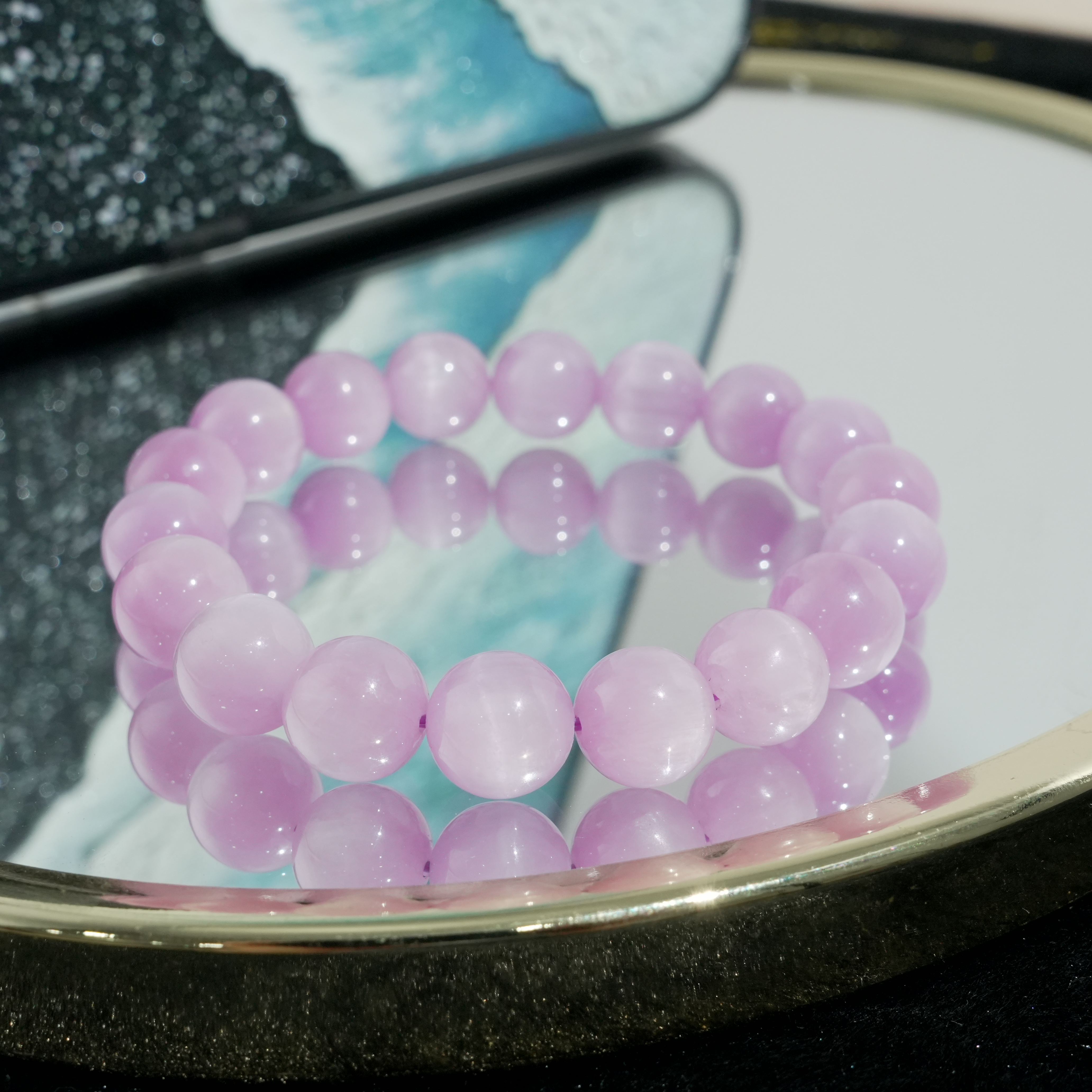 【暹罗珠宝】天然宝石紫锂辉珠宝手串 SL85039