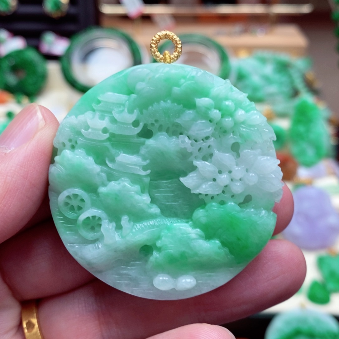 颈饰未镶嵌翡翠翡翠吊坠