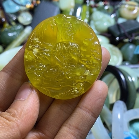 岫玉颈饰未镶嵌挂件