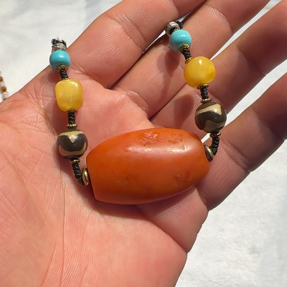 南红玛瑙未镶嵌颈饰