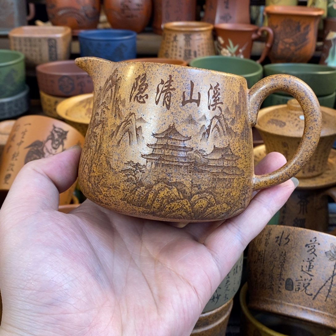 紫砂杯子宜兴全手工紫砂杯