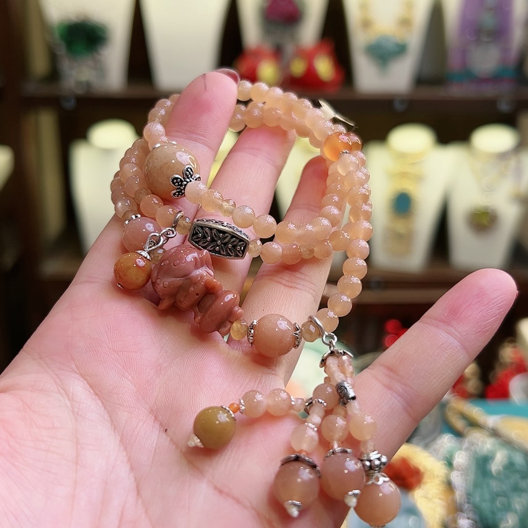 月光石手链银S925镶嵌手链