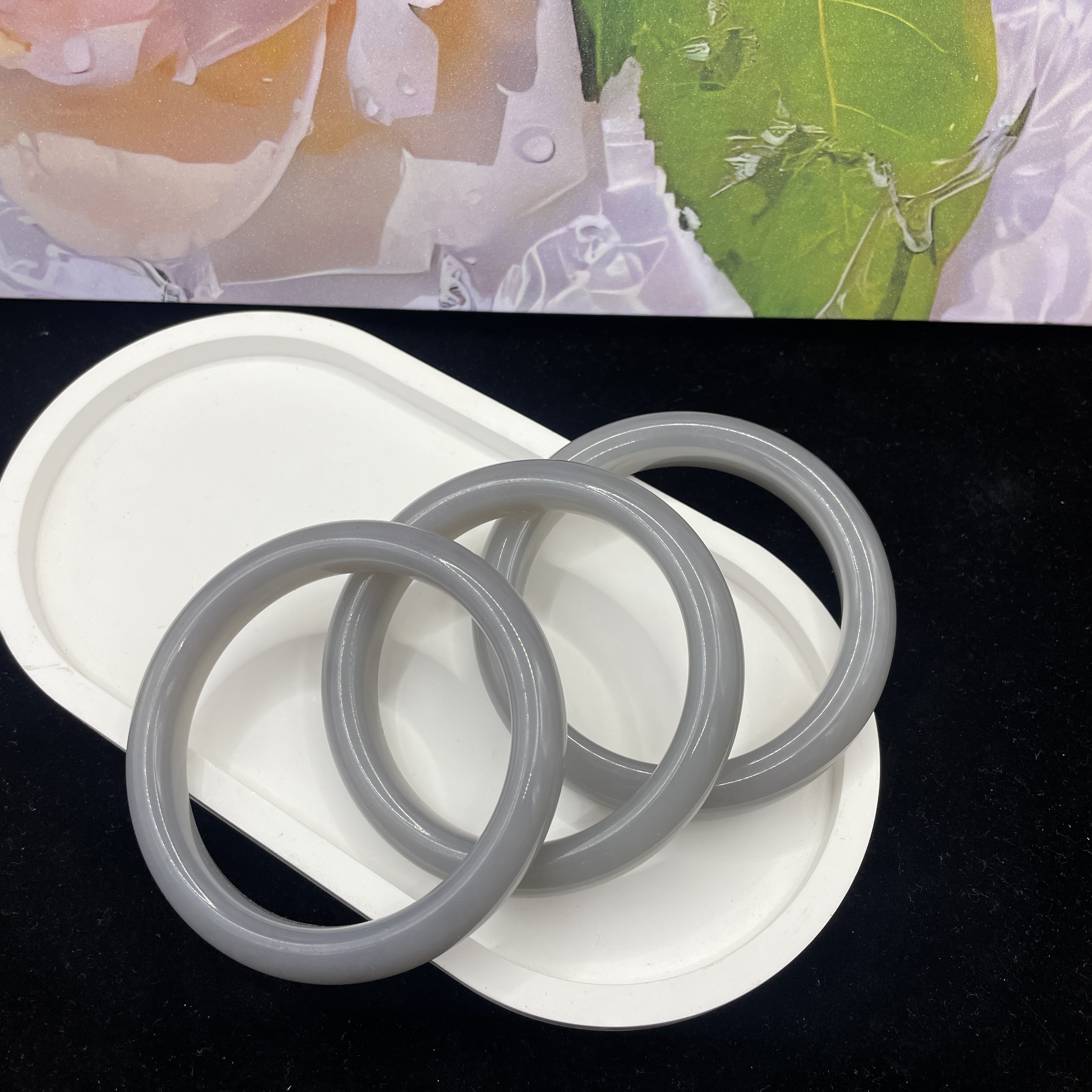 典藏·保真天然和田玉青烟暮山紫手镯 拍一发一 (多样性发货）H166