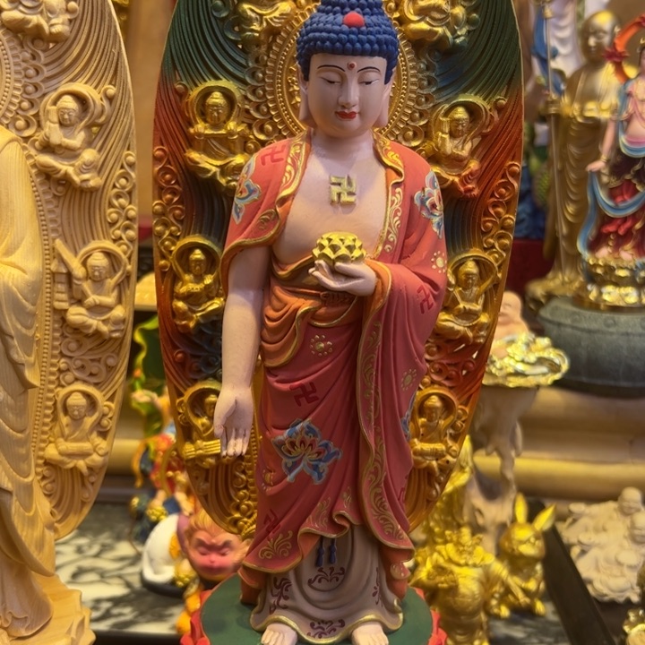 桧木佛祖木雕工艺品