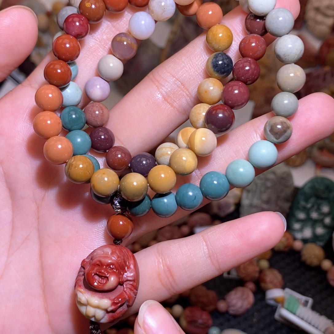 石英质玉（阿拉善玉）手链未镶嵌