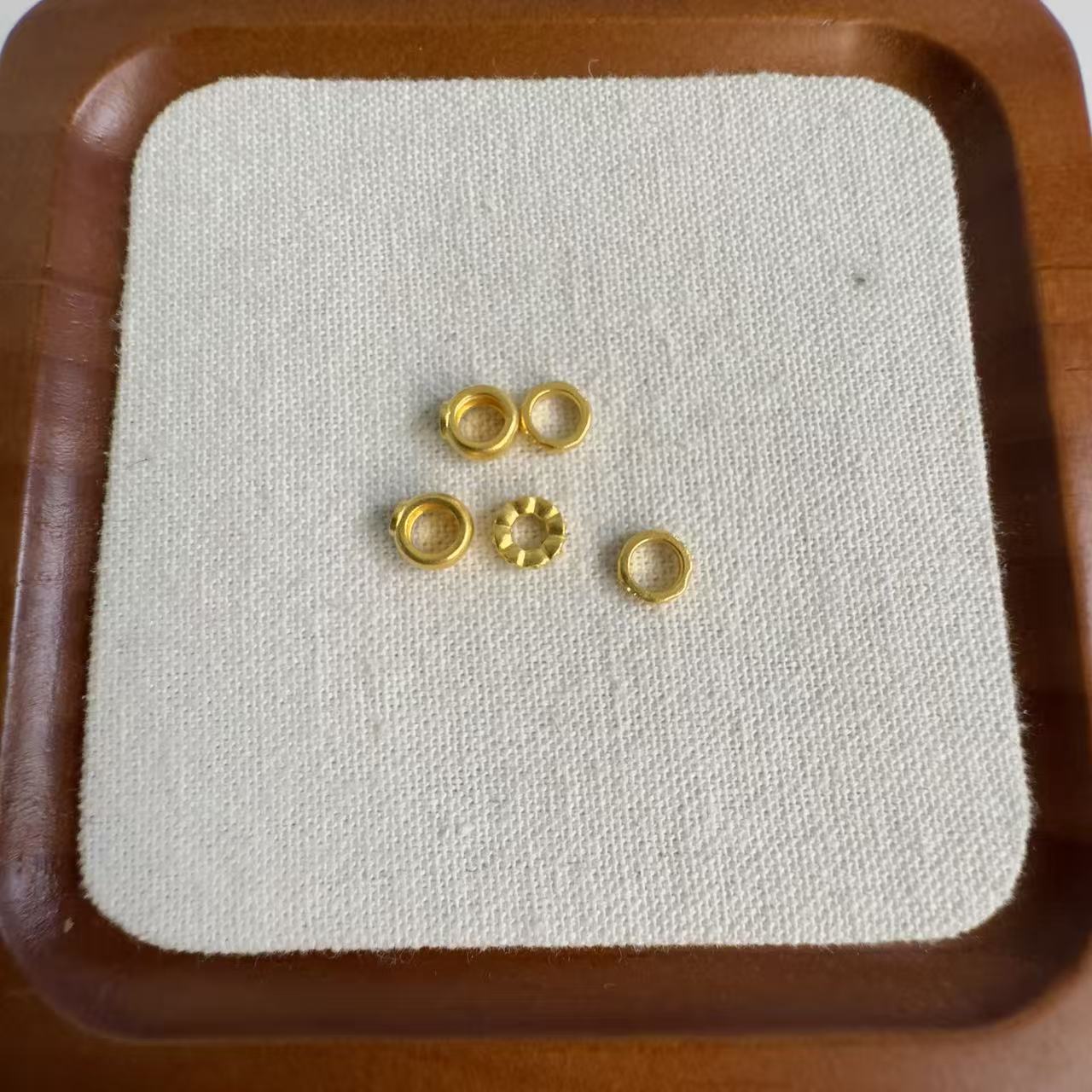 足金999 古法工艺吉言福字跑环