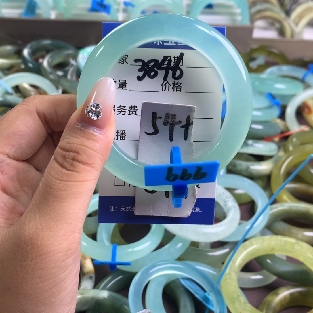 未镶嵌蛇纹石玉手镯3846