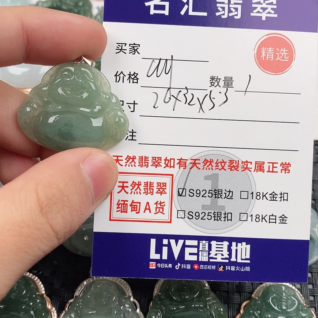 翡翠银S925镶嵌颈饰