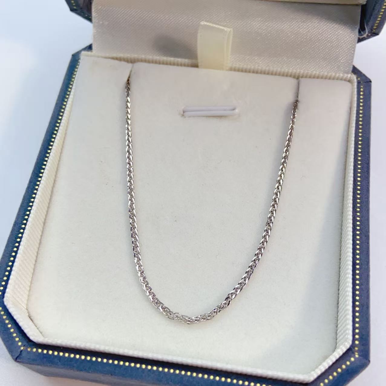 Pt950铂金抽拉肖邦链60长8.87克时尚百搭简约