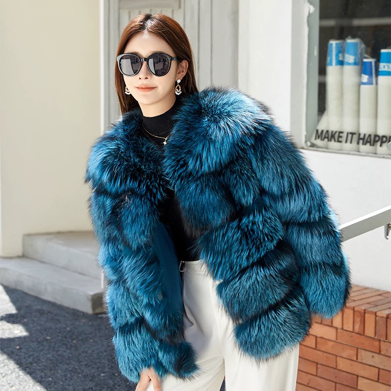 冬季韩版大毛领圆领保暖时尚显瘦女装外套（以直播间为准