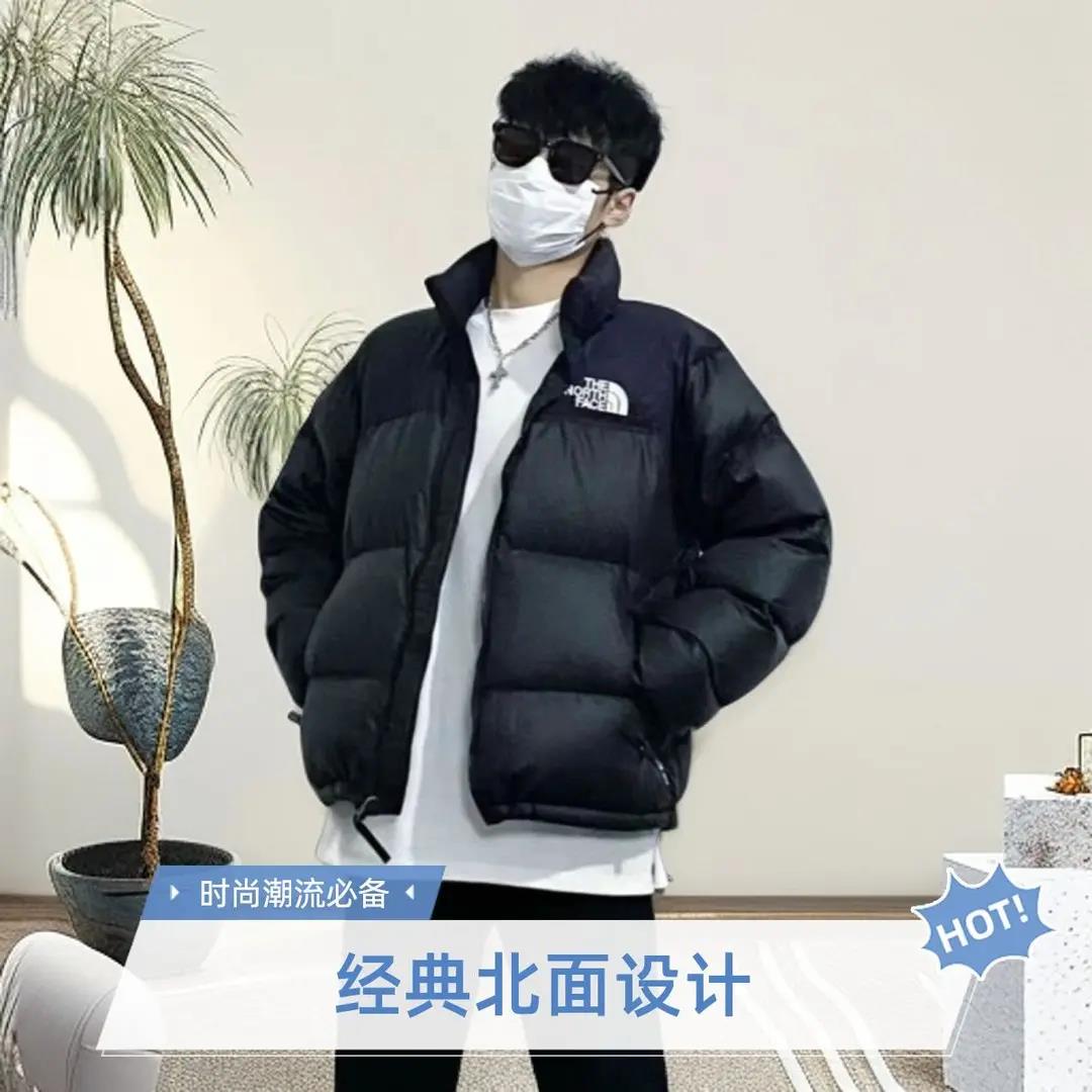 北面1996男女同款羽绒服 冬季情侣款立领连帽外套感经典保暖棉衣