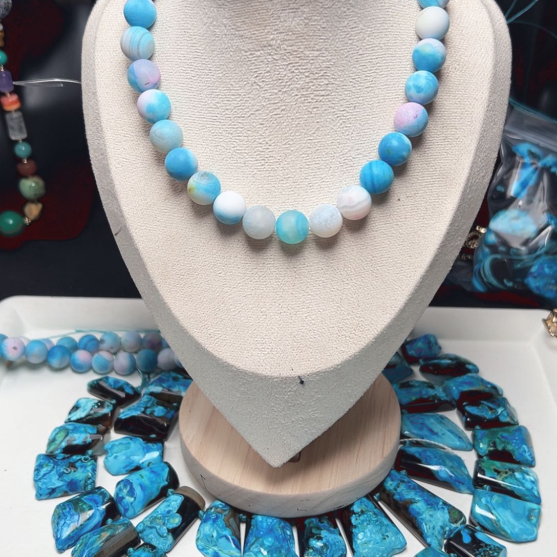 玛瑙/玉髓未镶嵌珠宝半成品t556 12m 马卡龙磨砂