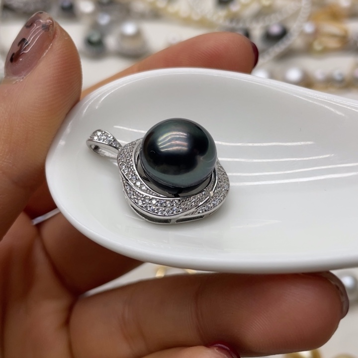 海水珍珠吊坠(不含链)银S925镶嵌