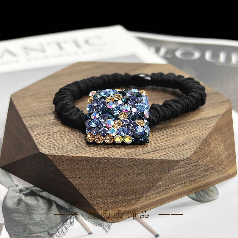 【LXX靓西西】7274 发圈高弹力彩色方形减龄面膜发圈