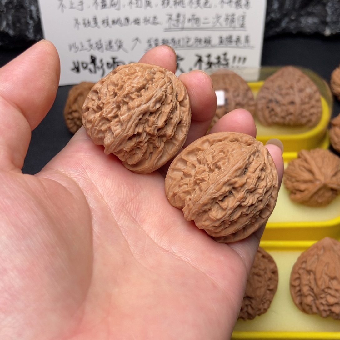 吊坠文玩核桃40原装白狮子