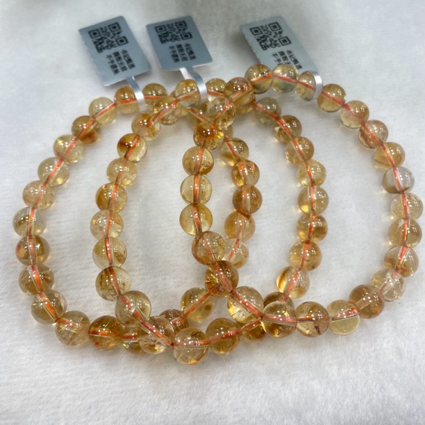 【书记甄选】天然暴力黄水晶单圈手链 约7mm 多样性发一件 6234CK