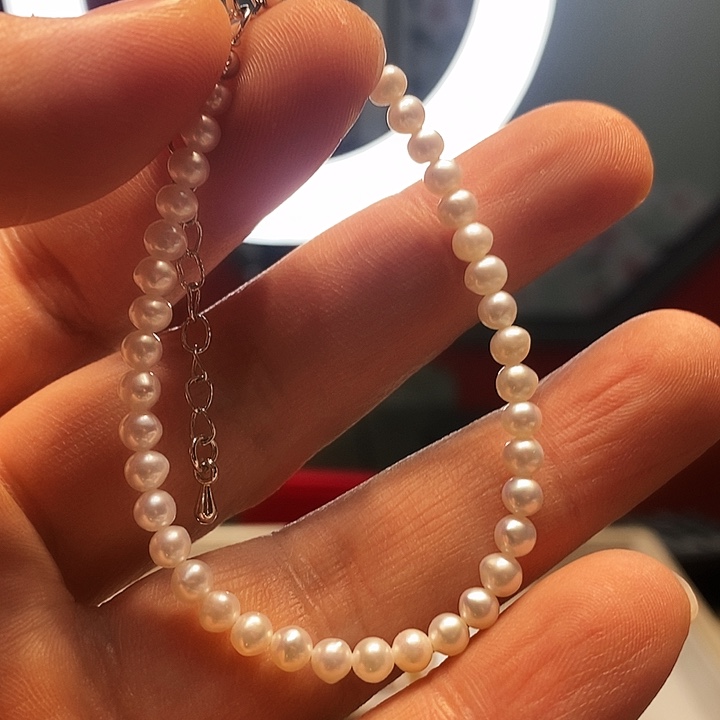 水晶手链银S925镶嵌小baby珠