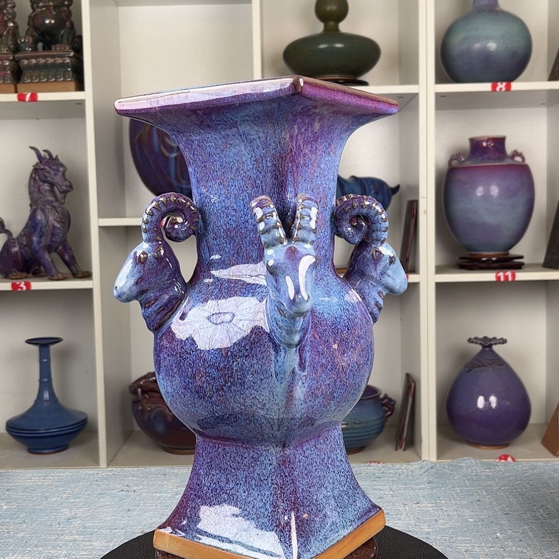 瓷片摆件……四羊方尊……无礼盒