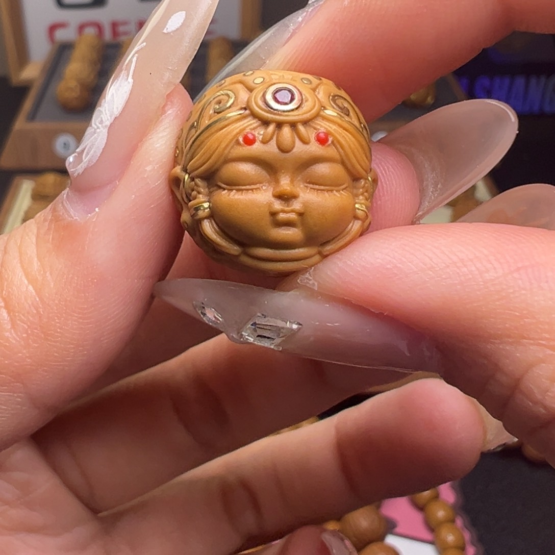 文玩核桃把件镶嵌款扎基拉姆18左右尺寸全品有正常封口线