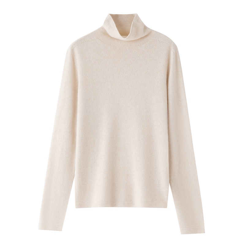 2025新款羊绒打底衫无缝一体羊绒衫高领修身百搭毛衣针织衫25009