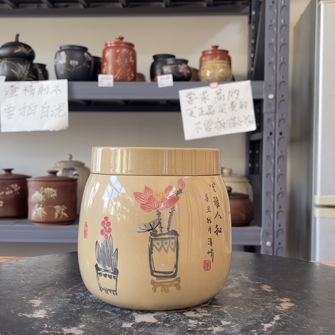 白泥水亮光存茶罐醒茶罐05