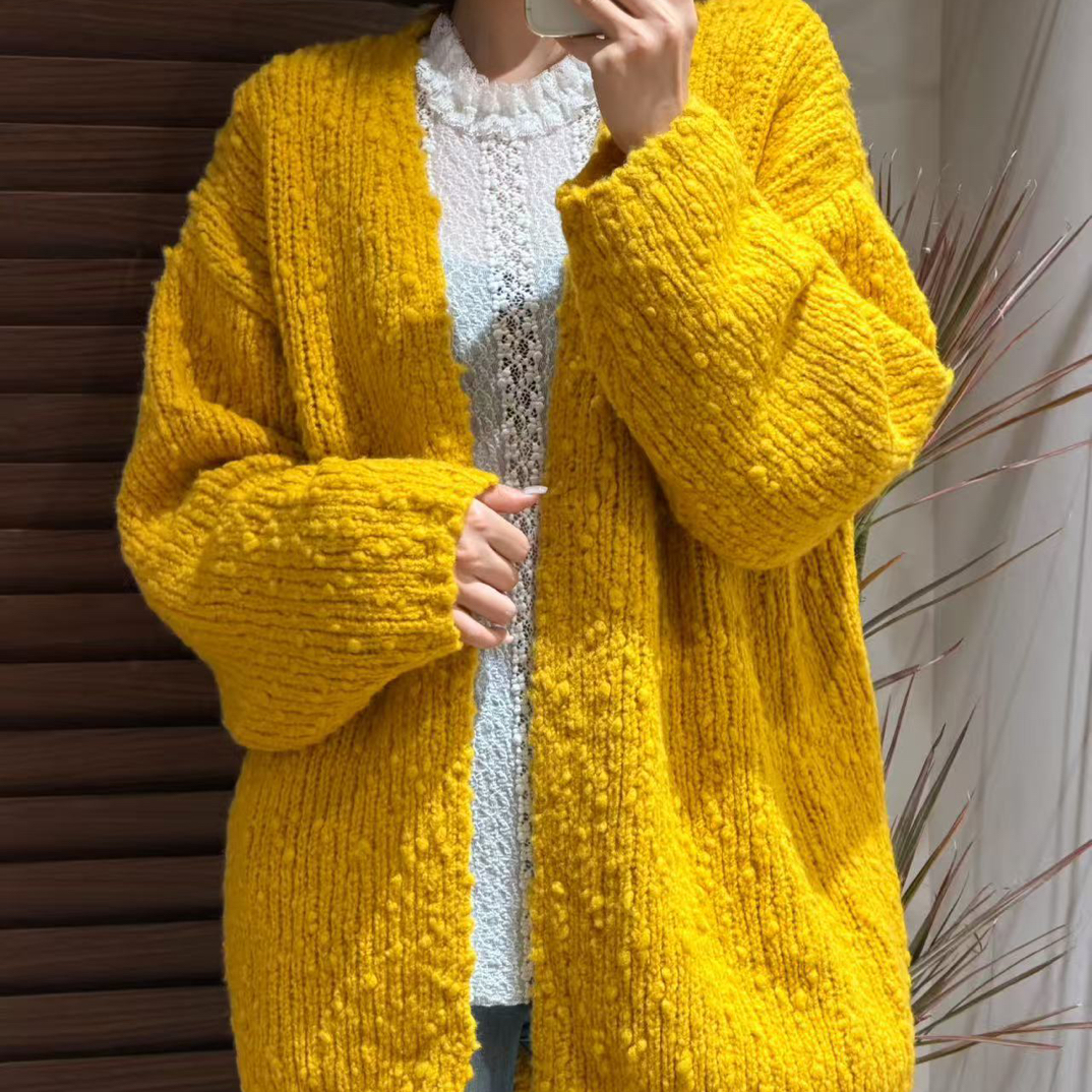 【BAI】秋冬季新款时尚百搭宽松显瘦慵懒风针织开衫259