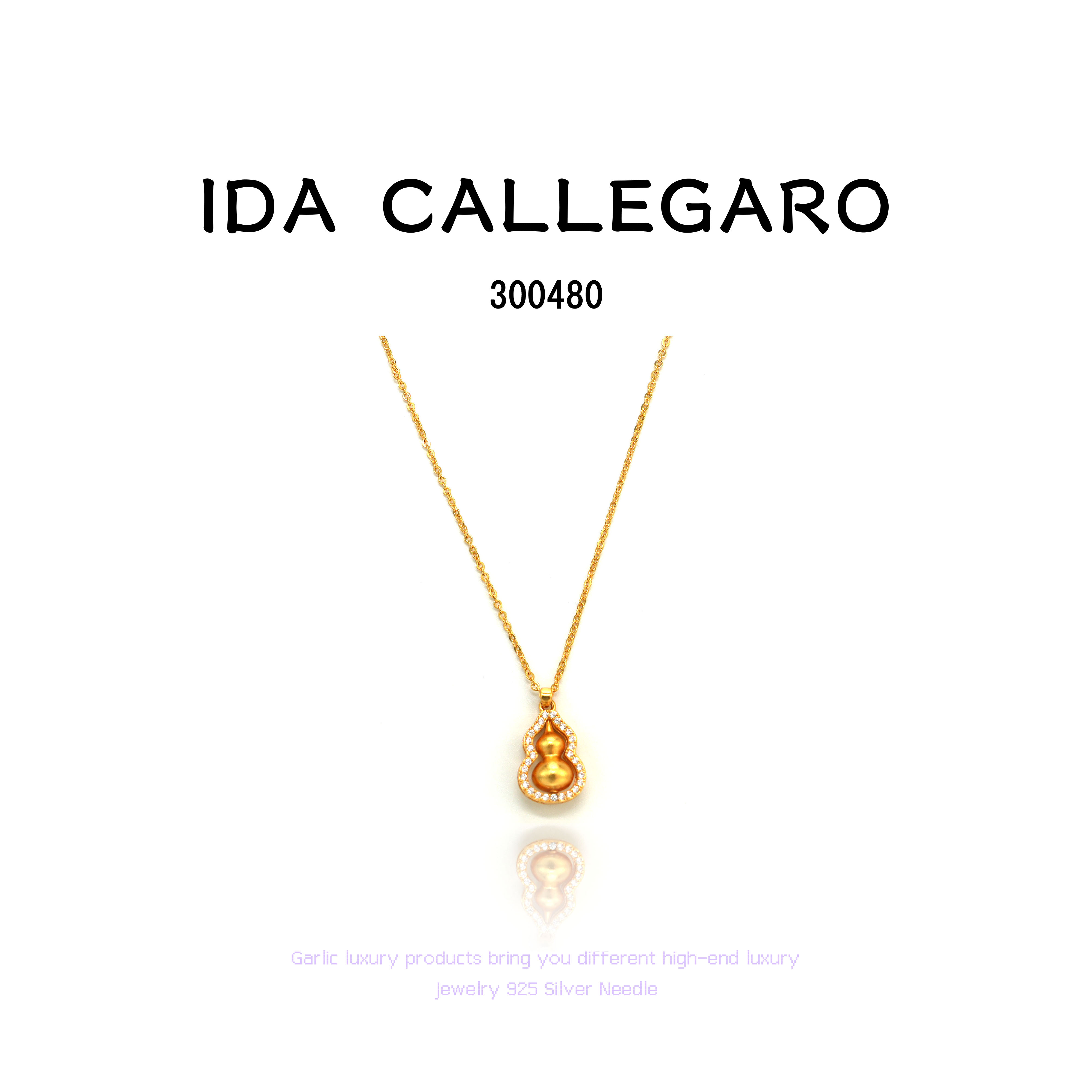 铜合金项链 IDA CALLEGARO【鎏光转运葫芦】项链~300480（44+5cm）