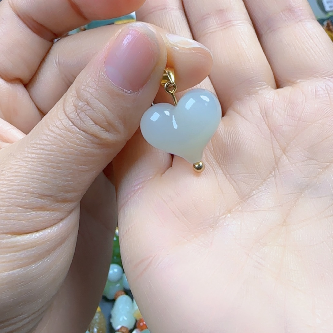 和田玉银S925镶嵌颈饰