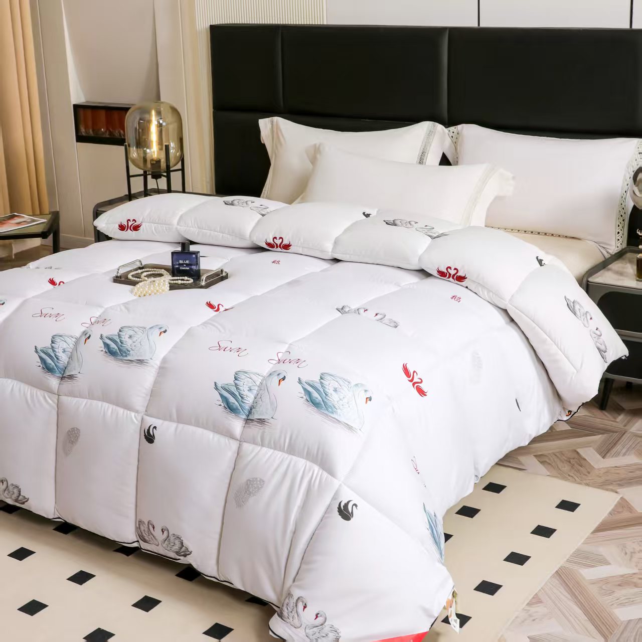 【张董甄选】高端定制零压静音羽丝绒蛋白冬被-TW