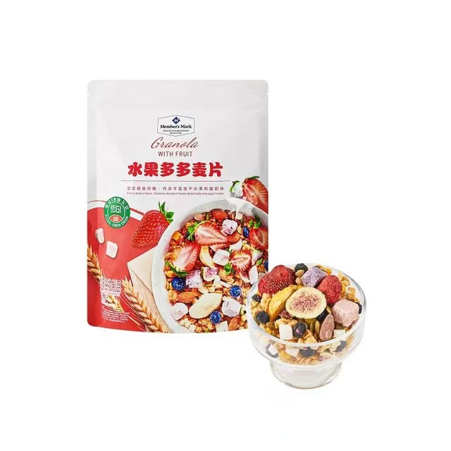 山姆超市水果多多麦片1kg即食速食营养早餐冲饮燕麦片代餐饱腹冲泡饮品水果麦片