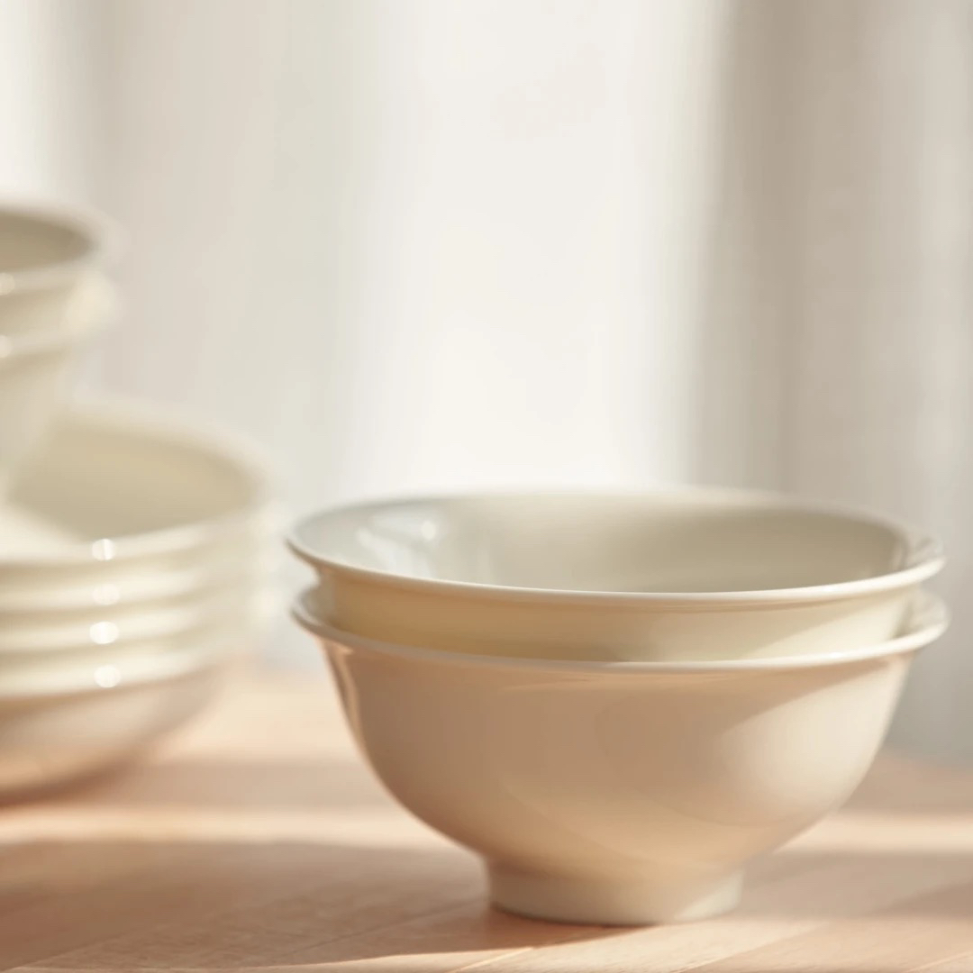 【5.5寸白瓷碗】耐高温加厚适用于家用商用酒席户外饭店