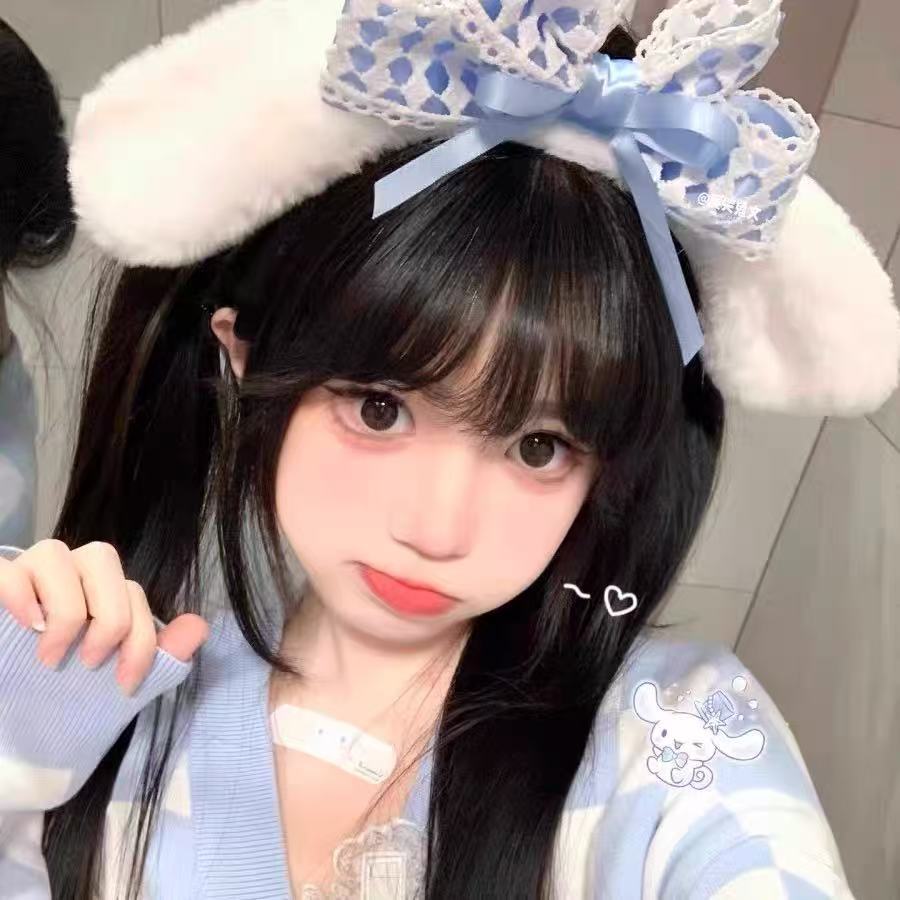 超可爱毛绒发箍大耳朵兔兔发卡萌萌甜美发饰头饰洗脸居家发箍女