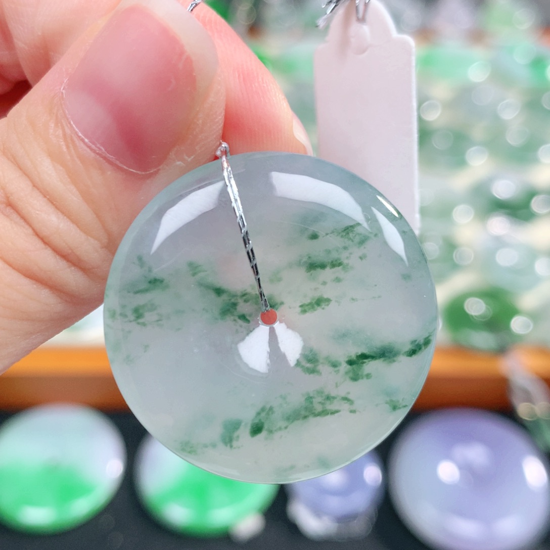 颈饰未镶嵌翡翠天然缅甸翡翠a货30.6-5.8